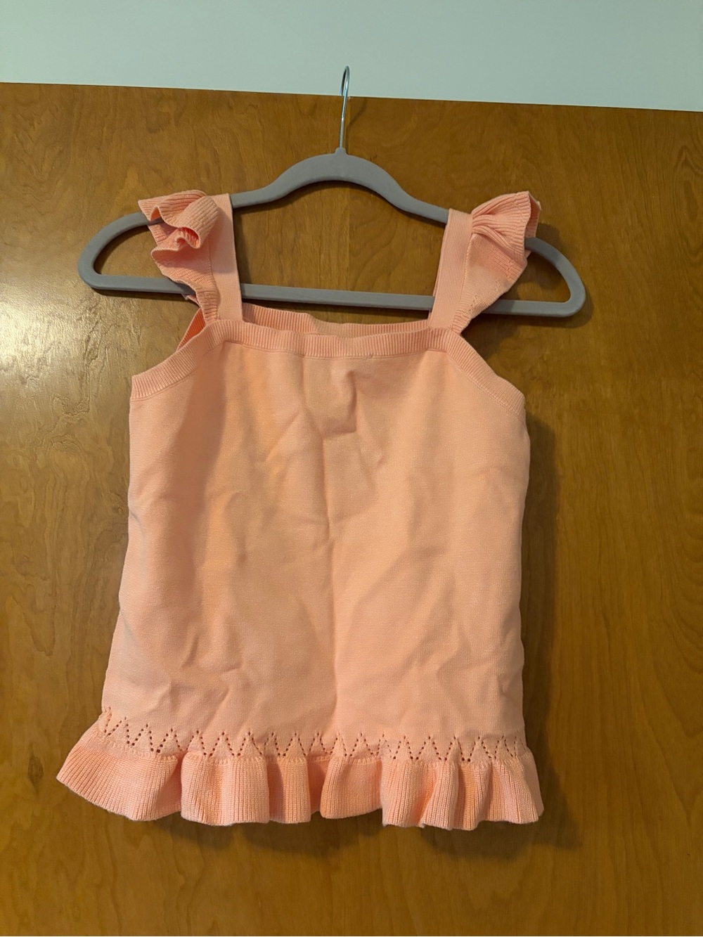 LOFT Peach Ruffle Strap Tank Top - Picture 2 of 2
